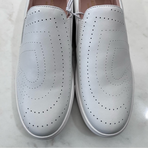 Kate Spade NEW Azores Slip-On Perforated Leather Sneakers Shoes White Size 7.5 - Picture 3 of 11